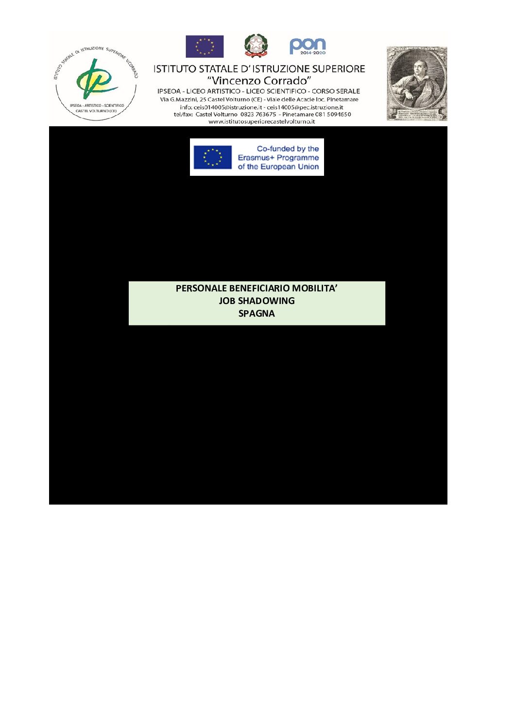 Mobilità Docenti_ERASMUS+ Job Shadowing